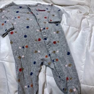 Sports Footies Pajamas button up